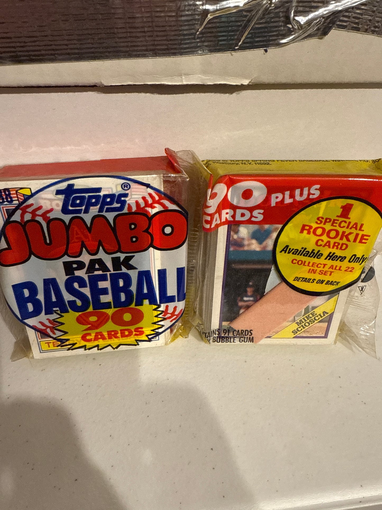 1988 Topps Baseball Jumbo 90ct Pack