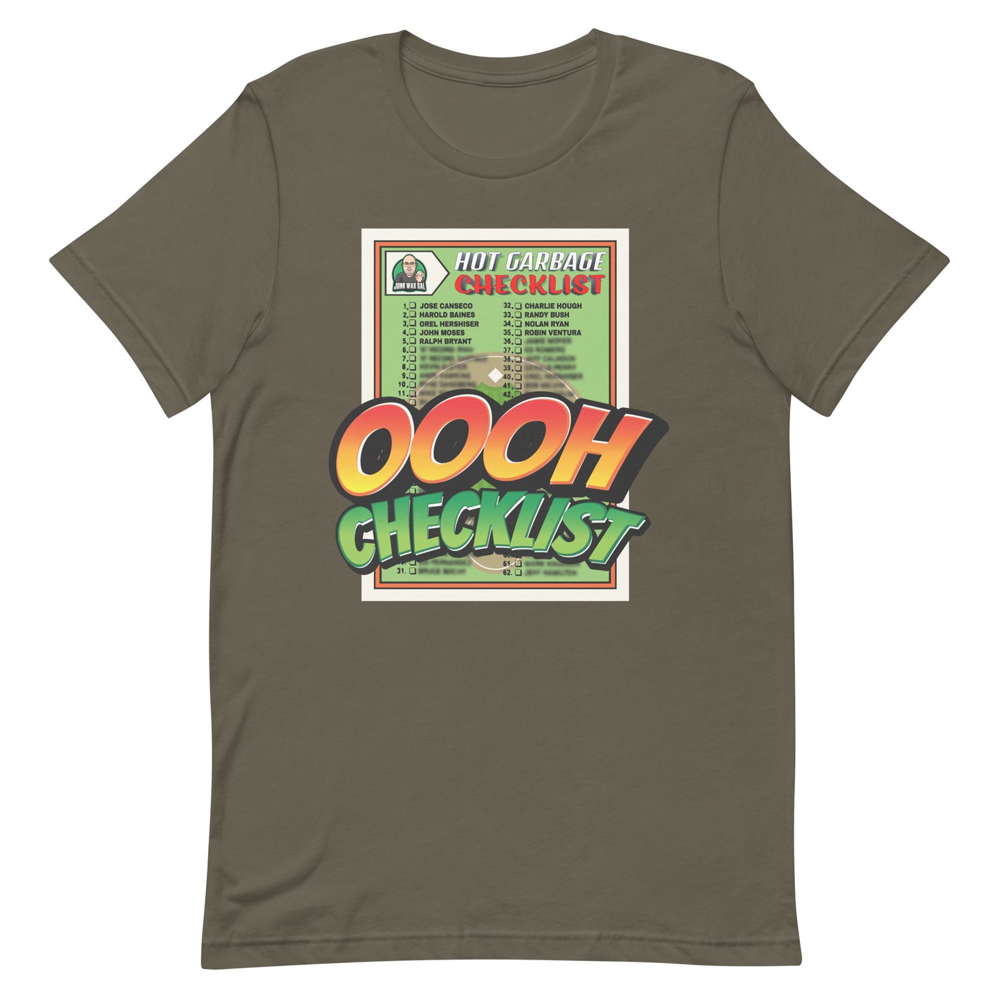 Junk Wax Sal - Oooh Checklist - Unisex t-shirt