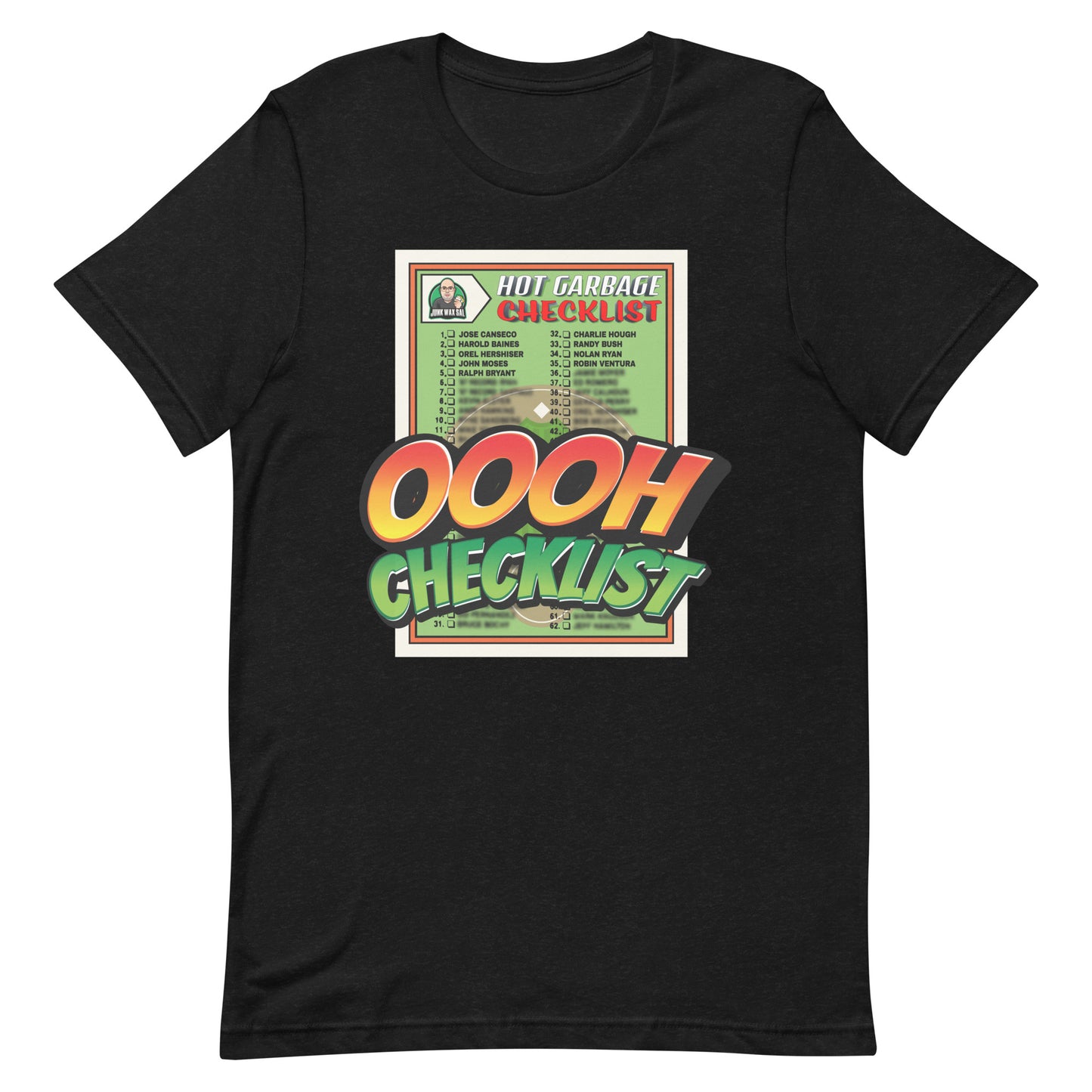 Junk Wax Sal - Oooh Checklist - Unisex t-shirt