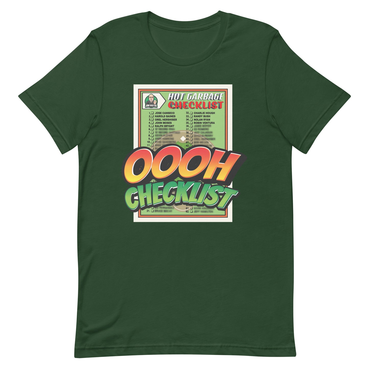 Junk Wax Sal - Oooh Checklist - Unisex t-shirt