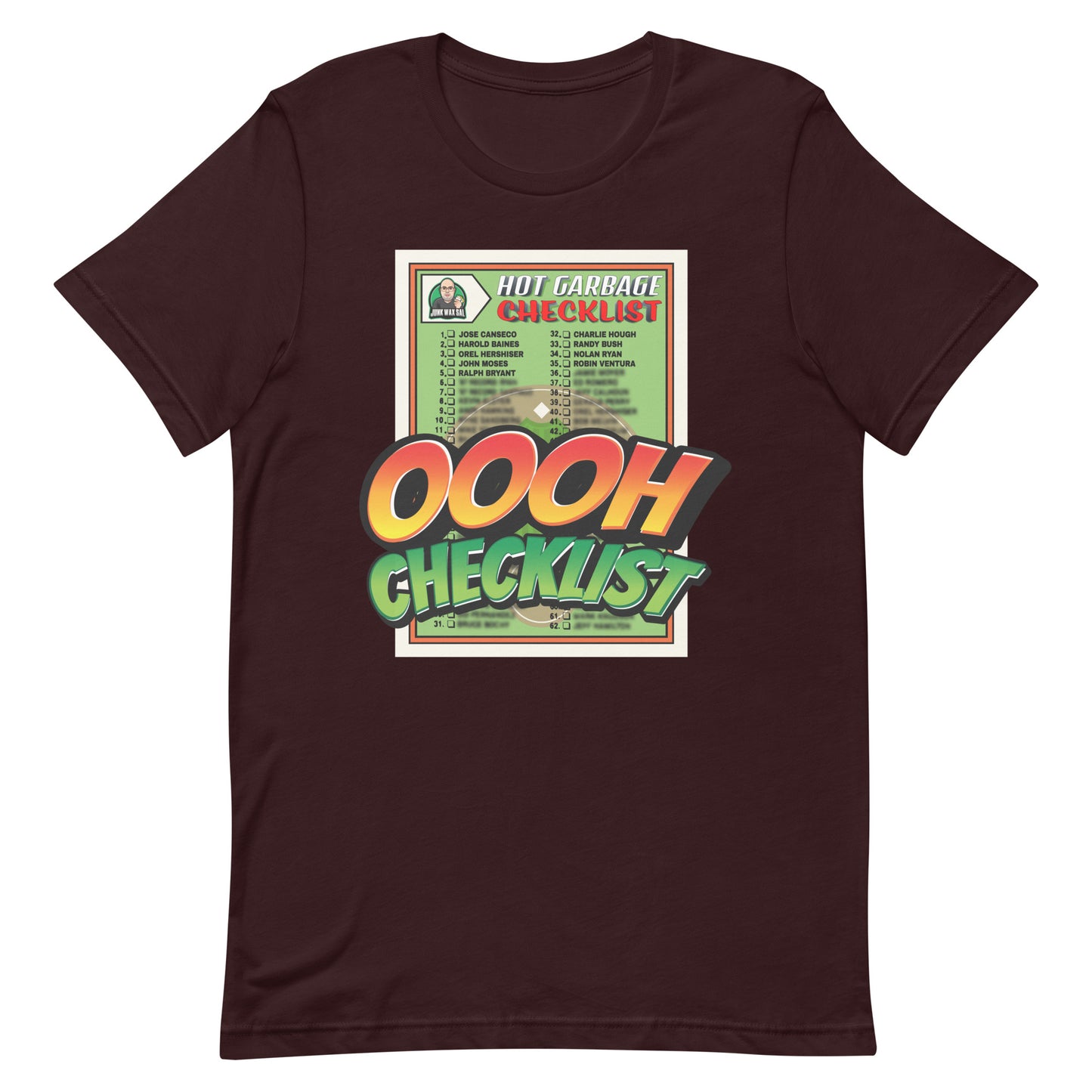 Junk Wax Sal - Oooh Checklist - Unisex t-shirt