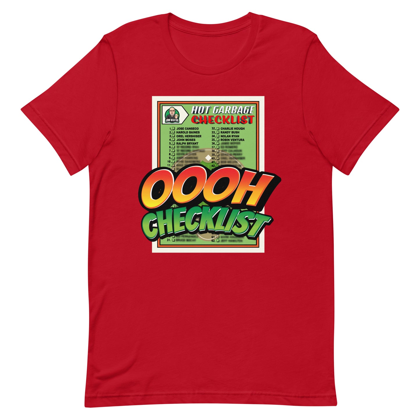 Junk Wax Sal - Oooh Checklist - Unisex t-shirt
