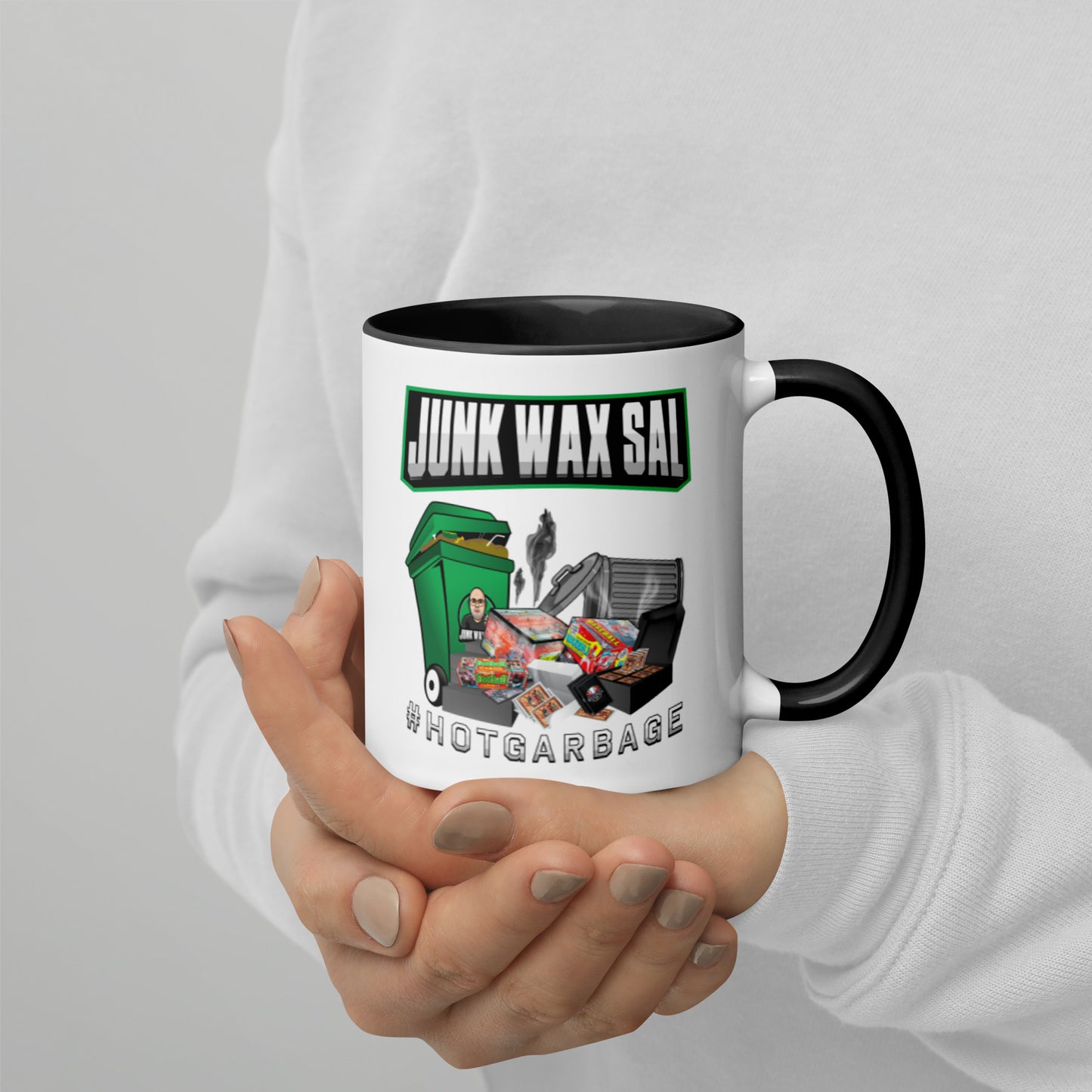 Junk Wax Sal - Hot Garbage - Mug with Color Inside
