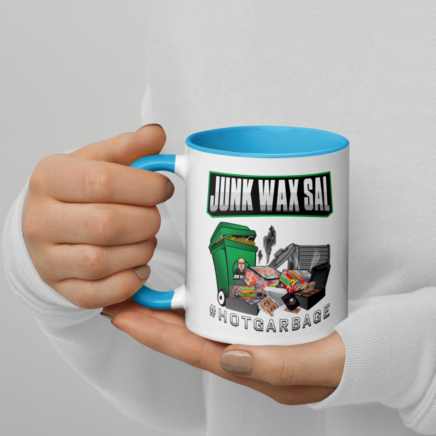 Junk Wax Sal - Hot Garbage - Mug with Color Inside