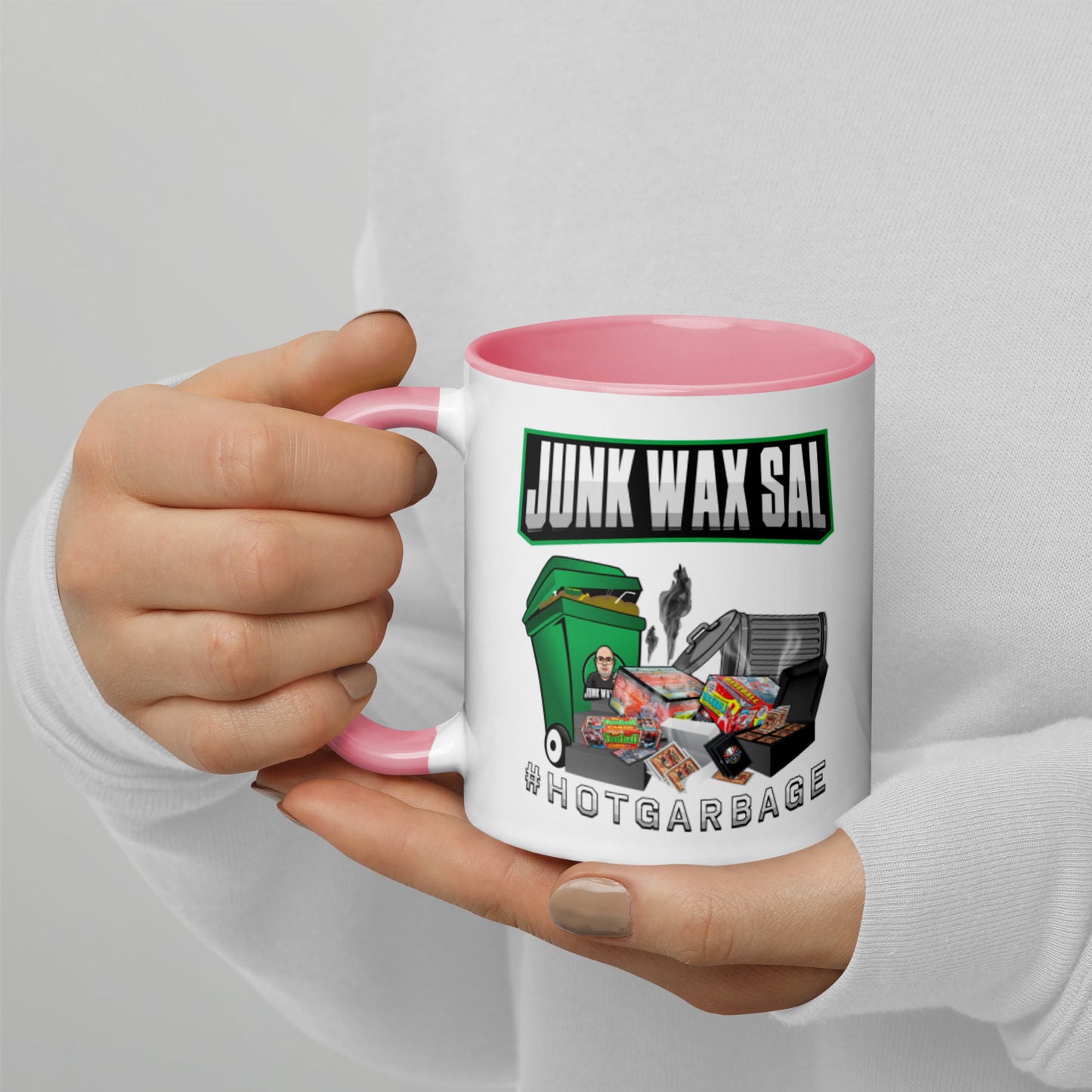 Junk Wax Sal - Hot Garbage - Mug with Color Inside