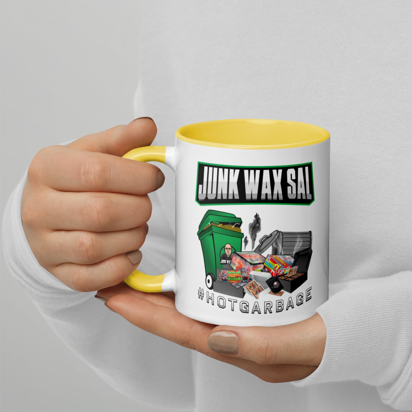 Junk Wax Sal - Hot Garbage - Mug with Color Inside