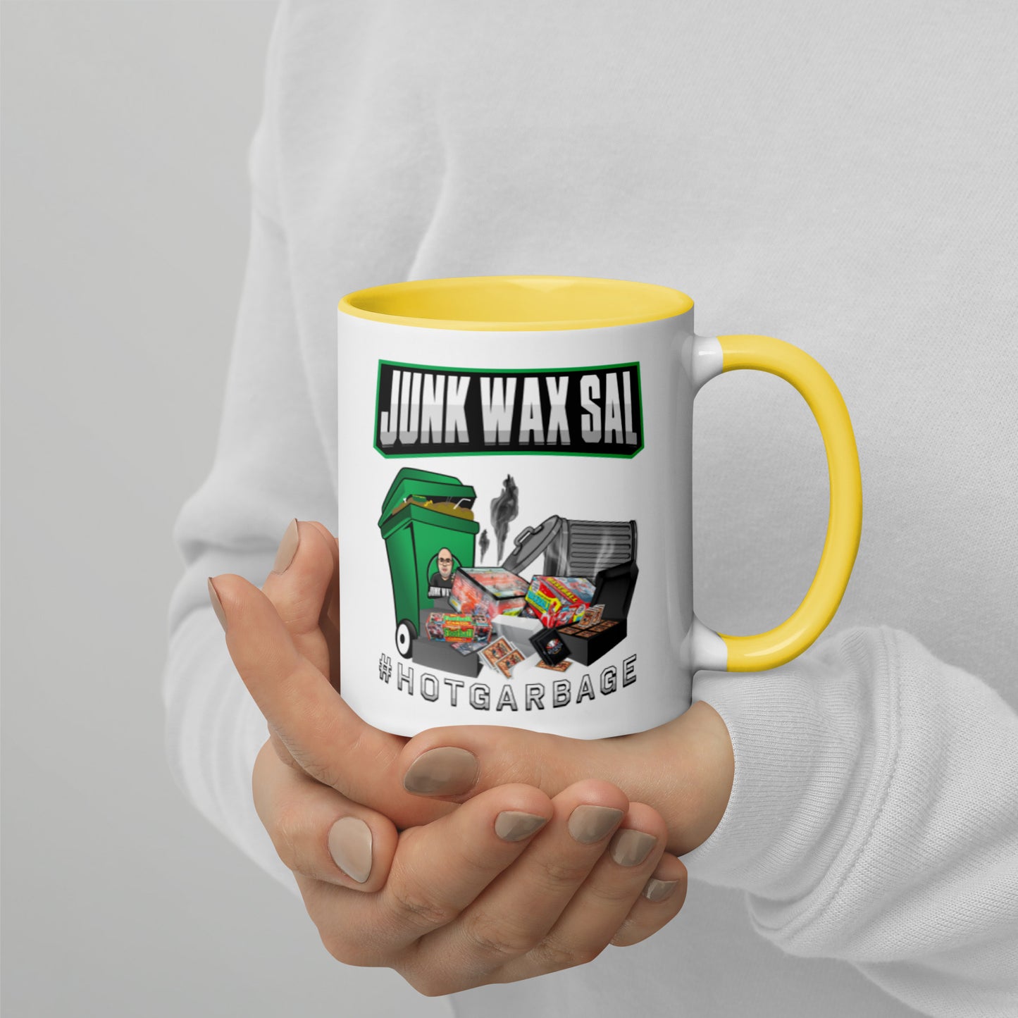 Junk Wax Sal - Hot Garbage - Mug with Color Inside