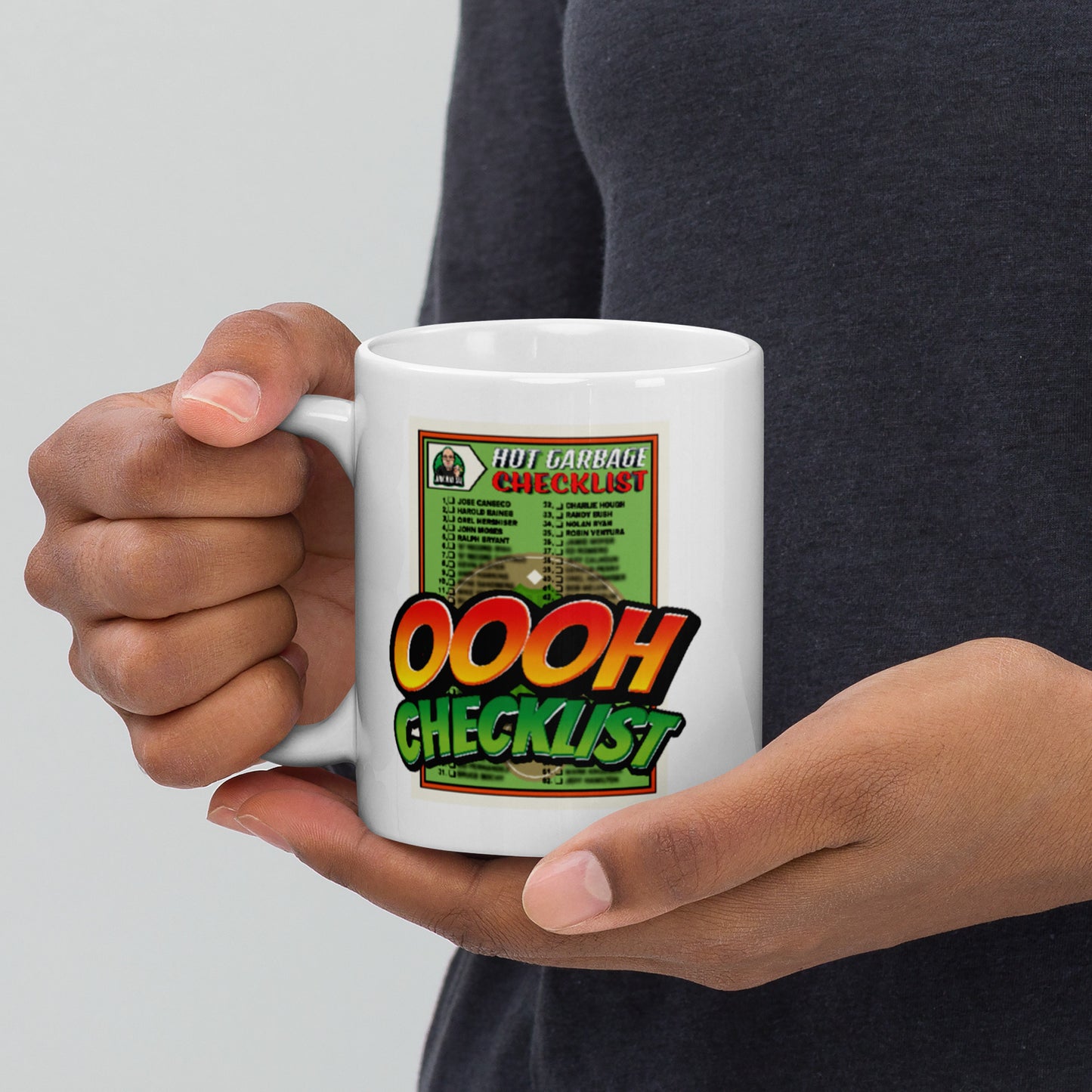 Junk Wax Sal - Oooh Checklist - White glossy mug