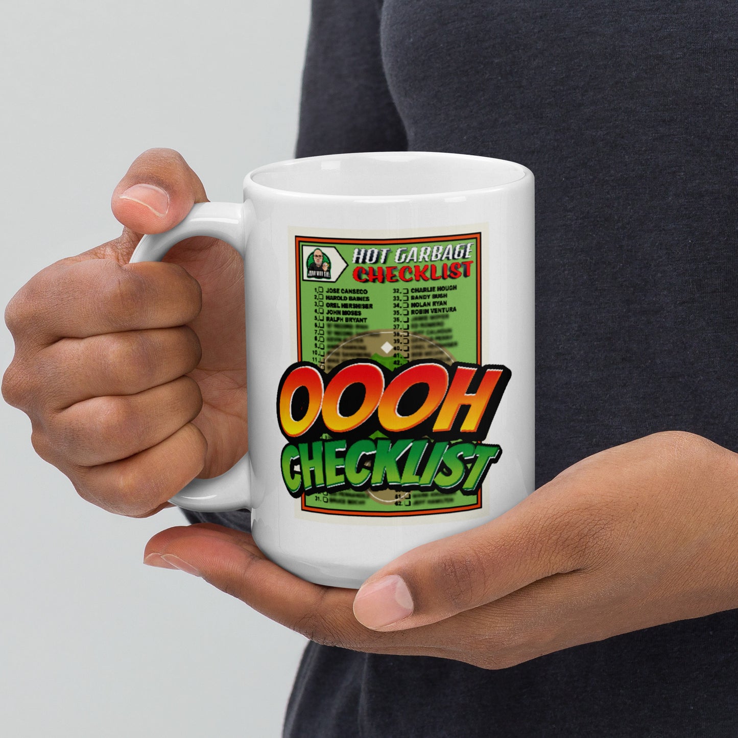 Junk Wax Sal - Oooh Checklist - White glossy mug