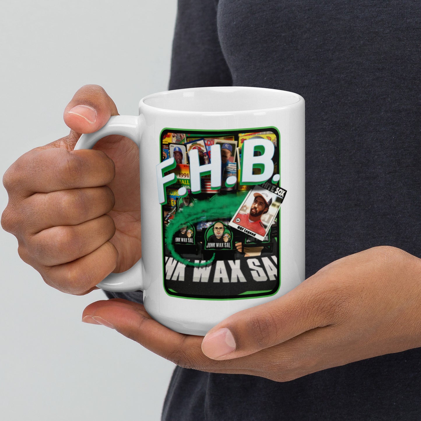 Junk Wax Sal - F.H.B. - White glossy mug
