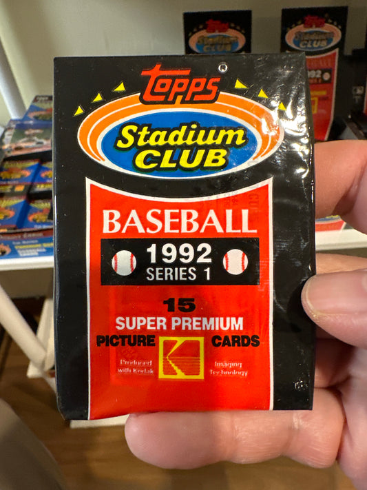 1992 Topps Stadium Club Baseball Series 1 Pack