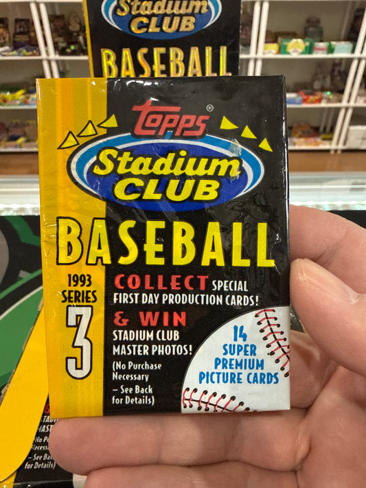 1993 Topps Stadium Club Baseball Series 3 Pack