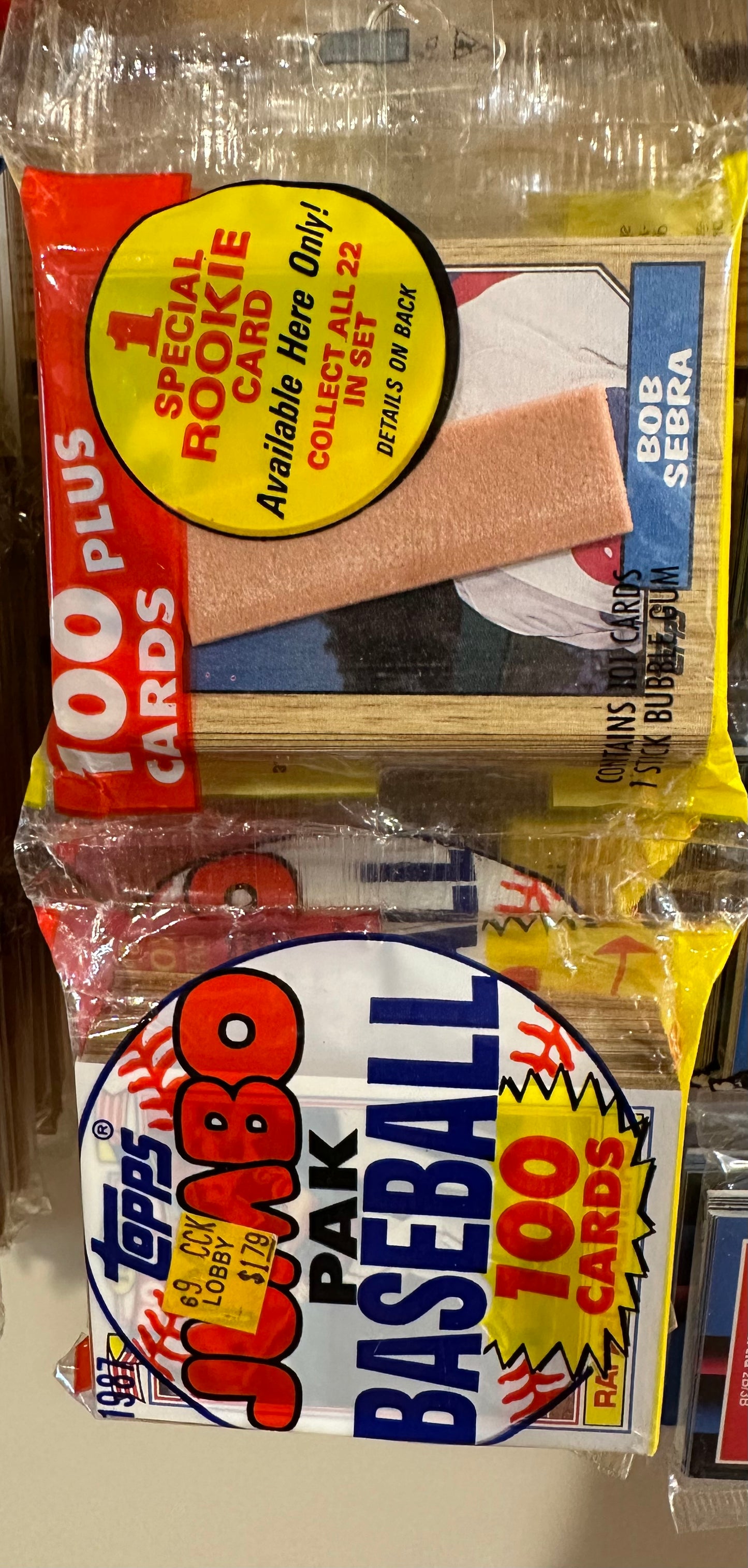 1987 Topps Baseball Jumbo 100ct Pack