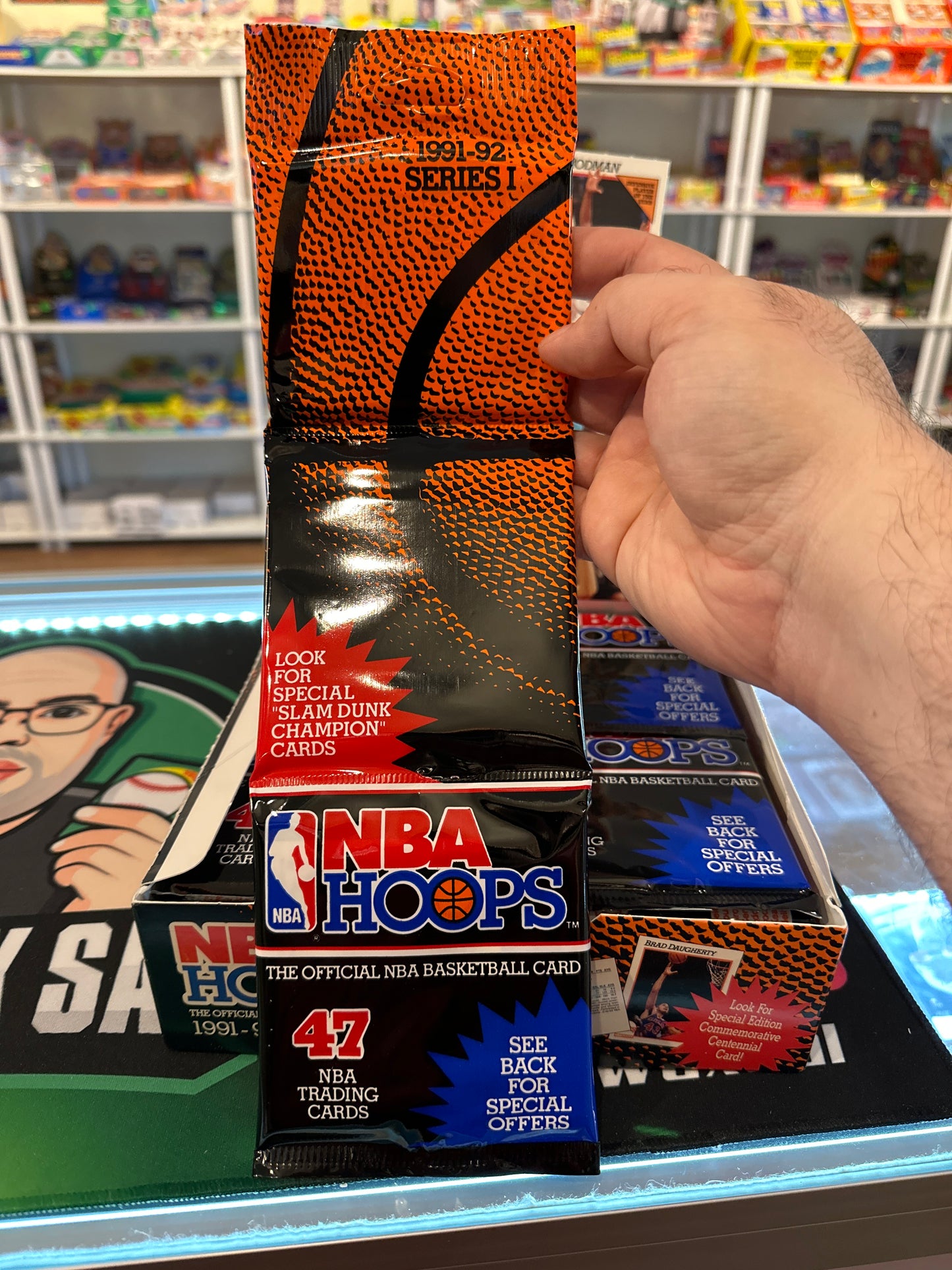 1991-92 NBA Hoops Series 1 Basketball Rack Pack