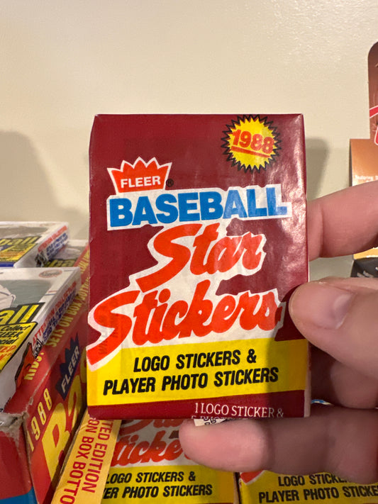 1988 Fleer Baseball Star Stickers Pack