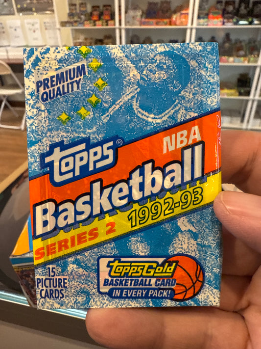 1992-93 Topps NBA Basketball Series 2 Pack