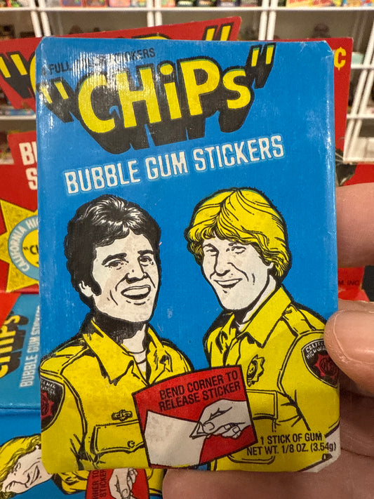 1979 Donruss CHiPs Bubble Gum Stickers Pack