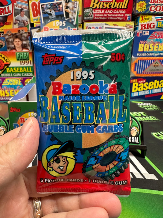 1995 Topps Bazooka Bubble Gum Baseball Pack