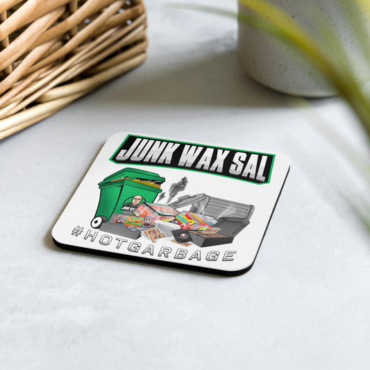 Junk Wax Sal - Hot Garbage - Cork-back coaster
