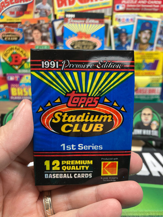 1991 Topps Stadium Club Baseball Series 1 Pack