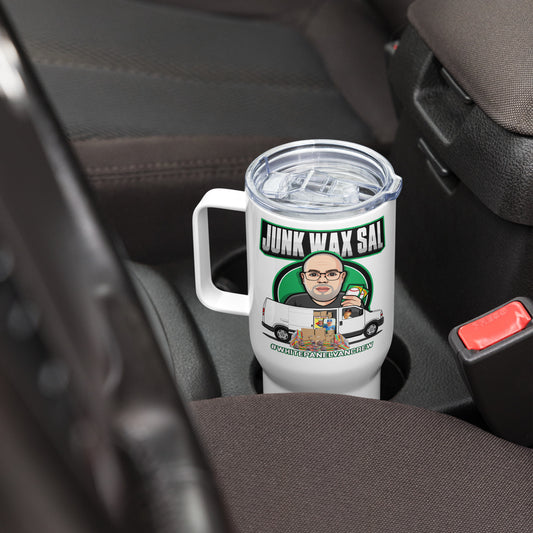 Junk Wax Sal - White Panel Van Crew - Travel mug with a handle