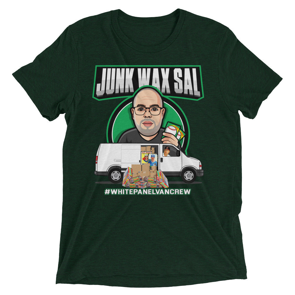 Junk Wax Sal - White Panel Van Crew - Tri-Blend t-shirt