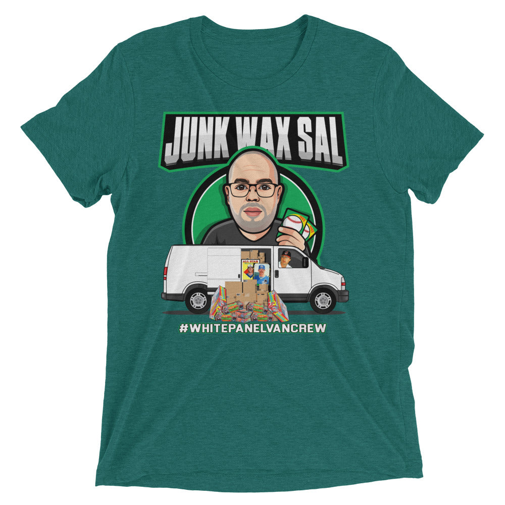 Junk Wax Sal - White Panel Van Crew - Tri-Blend t-shirt