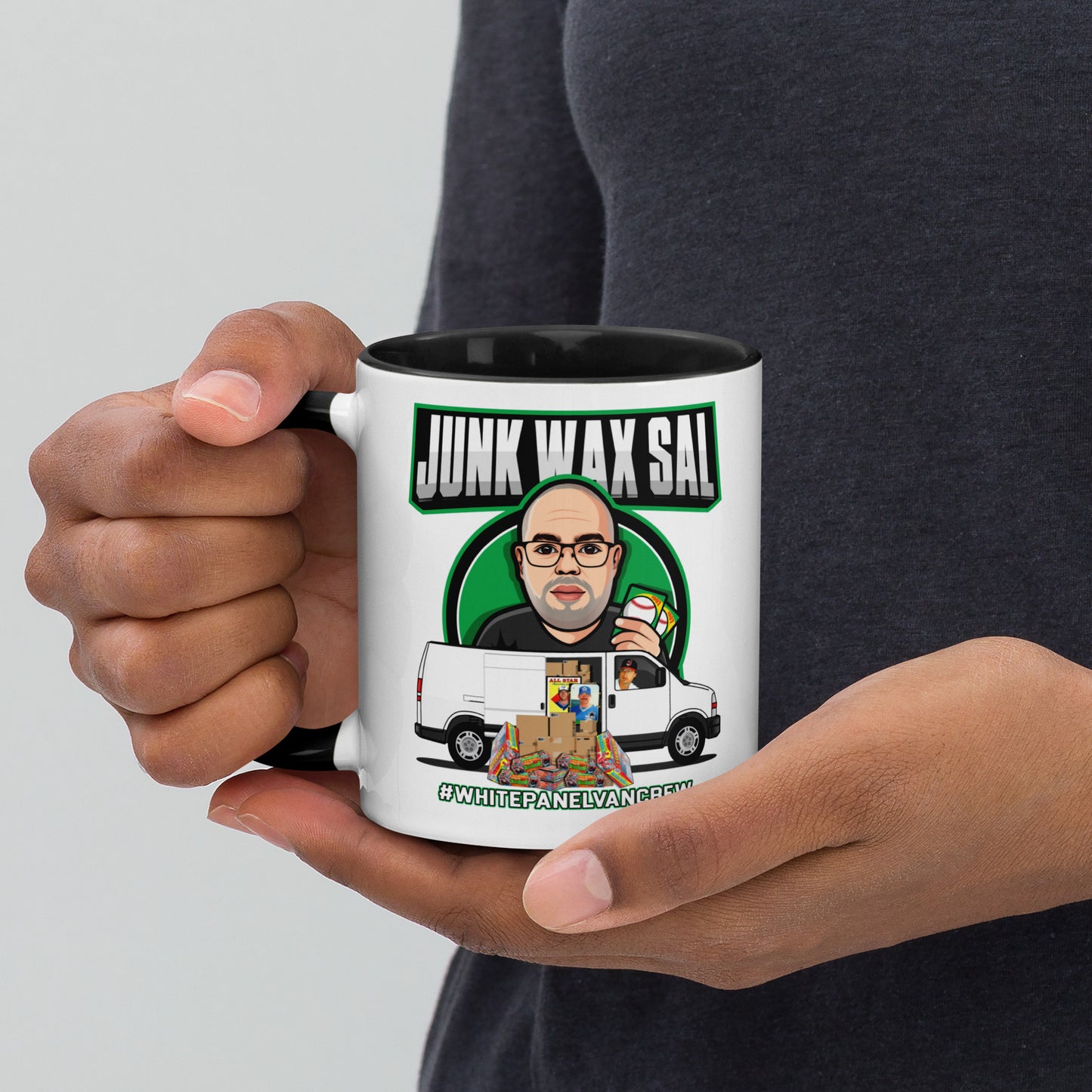 Junk Wax Sal - White Panel Van Crew - Mug with Color Inside