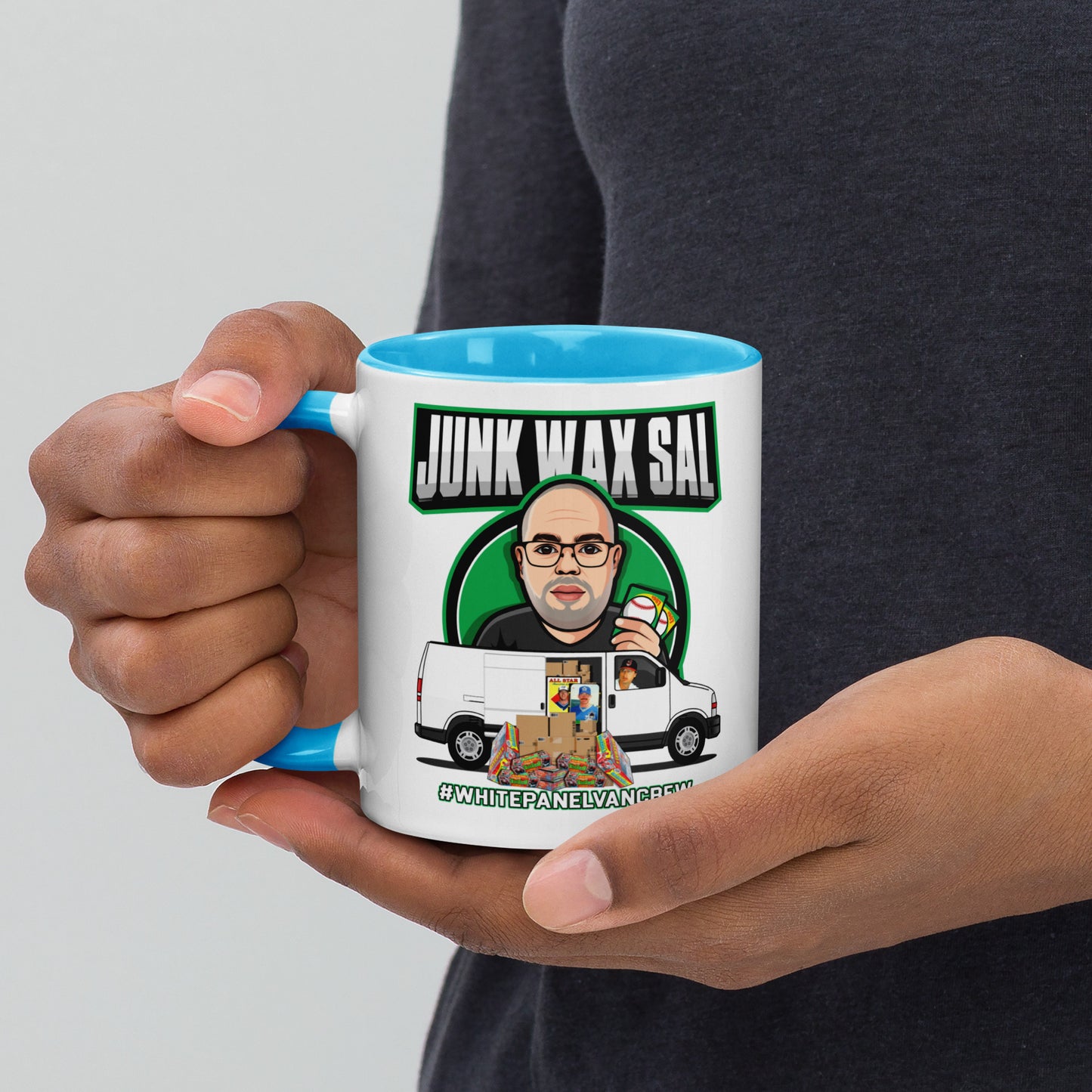 Junk Wax Sal - White Panel Van Crew - Mug with Color Inside