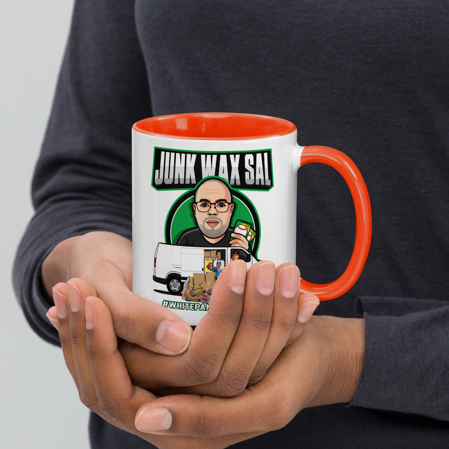 Junk Wax Sal - White Panel Van Crew - Mug with Color Inside