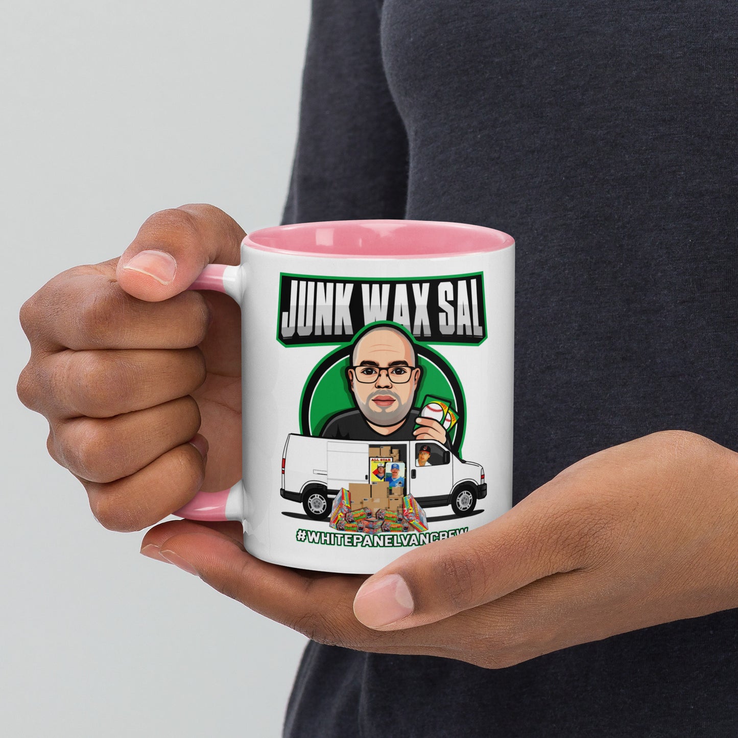 Junk Wax Sal - White Panel Van Crew - Mug with Color Inside