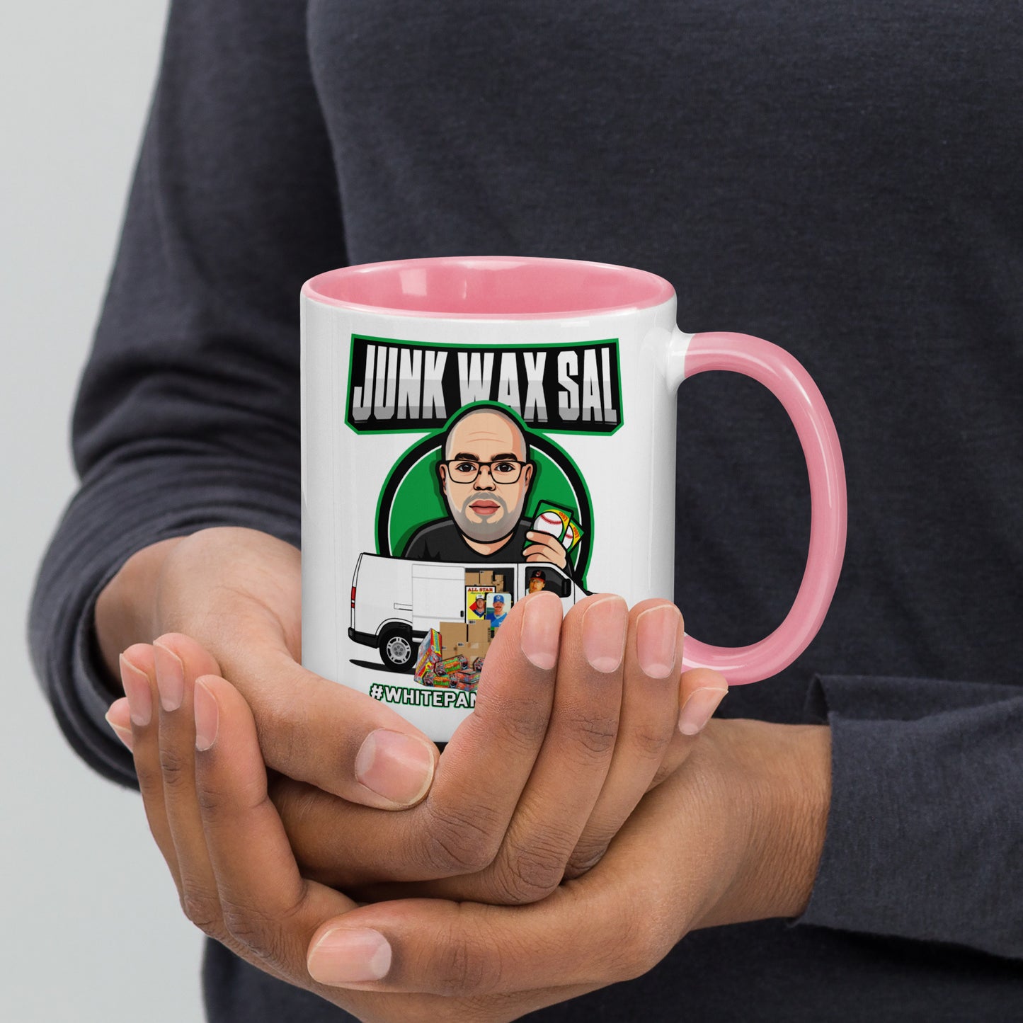 Junk Wax Sal - White Panel Van Crew - Mug with Color Inside