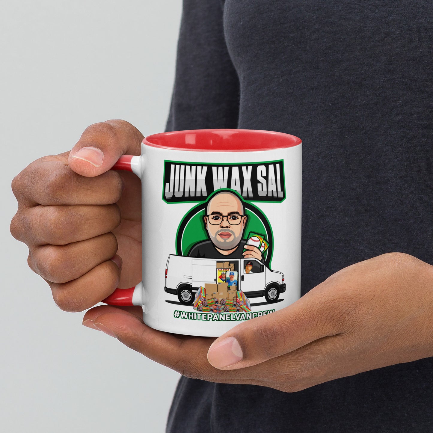 Junk Wax Sal - White Panel Van Crew - Mug with Color Inside