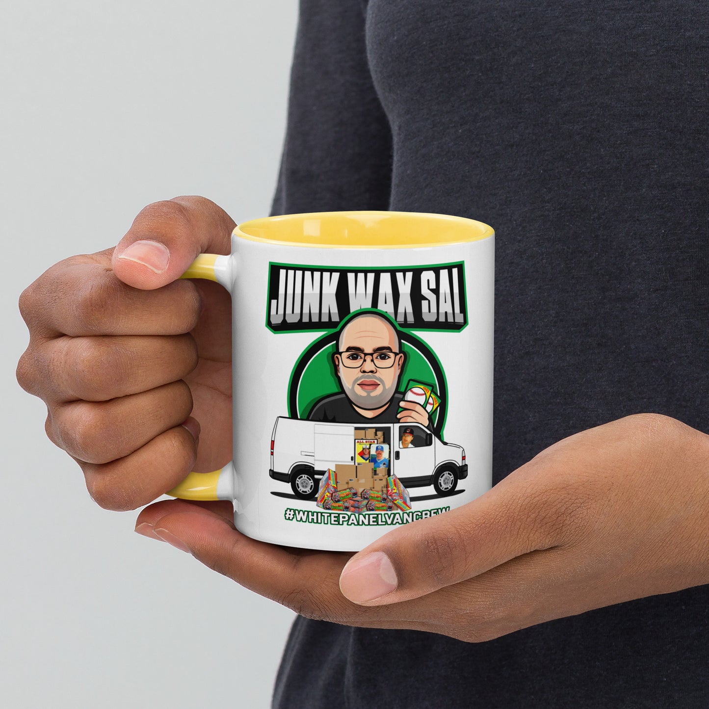 Junk Wax Sal - White Panel Van Crew - Mug with Color Inside