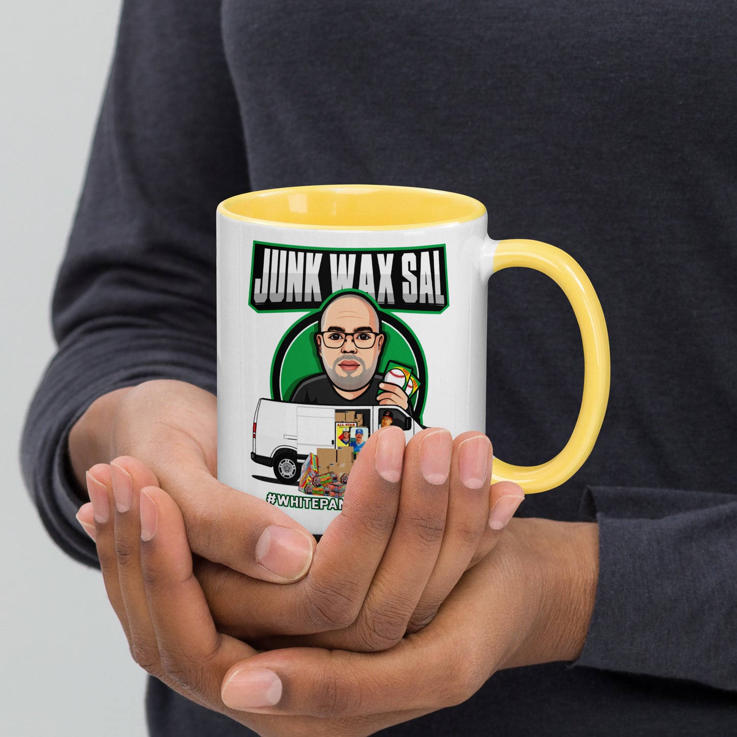 Junk Wax Sal - White Panel Van Crew - Mug with Color Inside