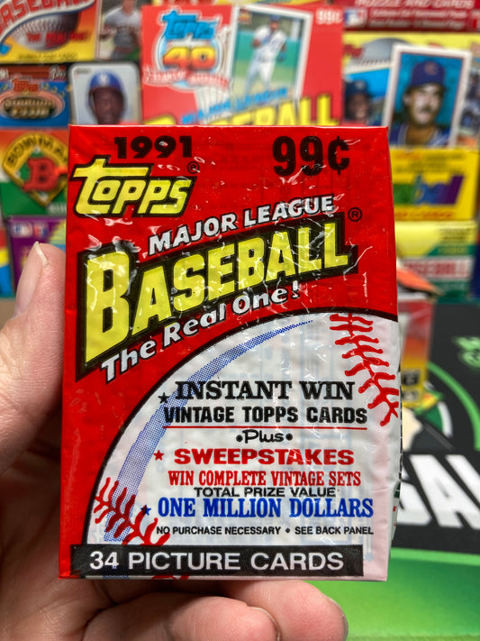 1991 Topps Baseball Cello Pack