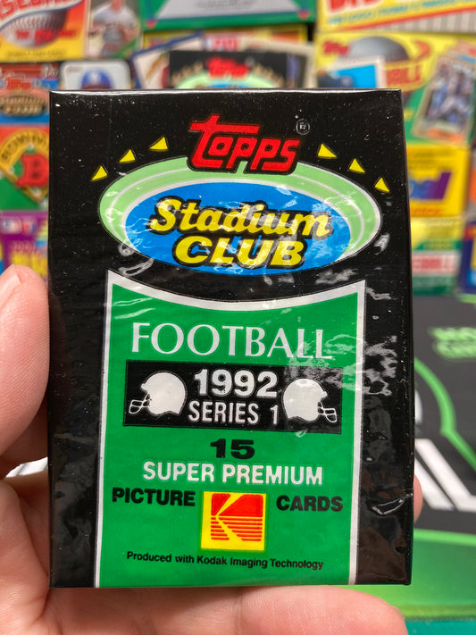 1992 Topps Stadium Club Football Series 1 Pack