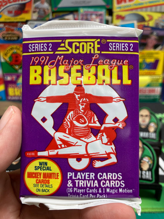 1991 Score Baseball Series 2 Pack