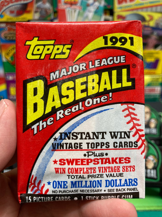 1991 Topps Baseball Pack