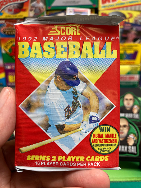 1992 Score Baseball Series 2 Pack