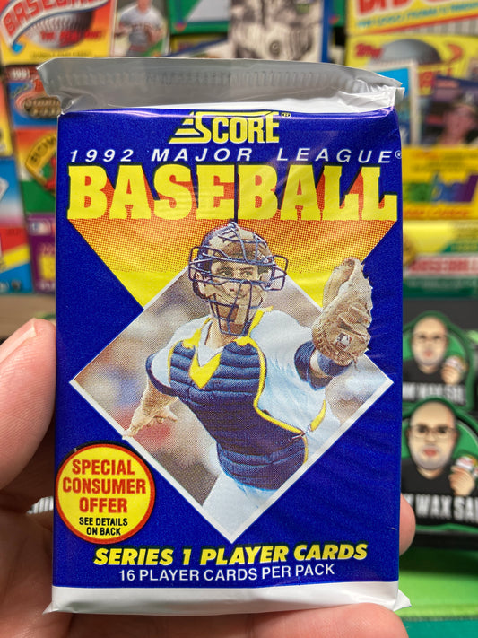 1992 Score Baseball Series 1 Pack