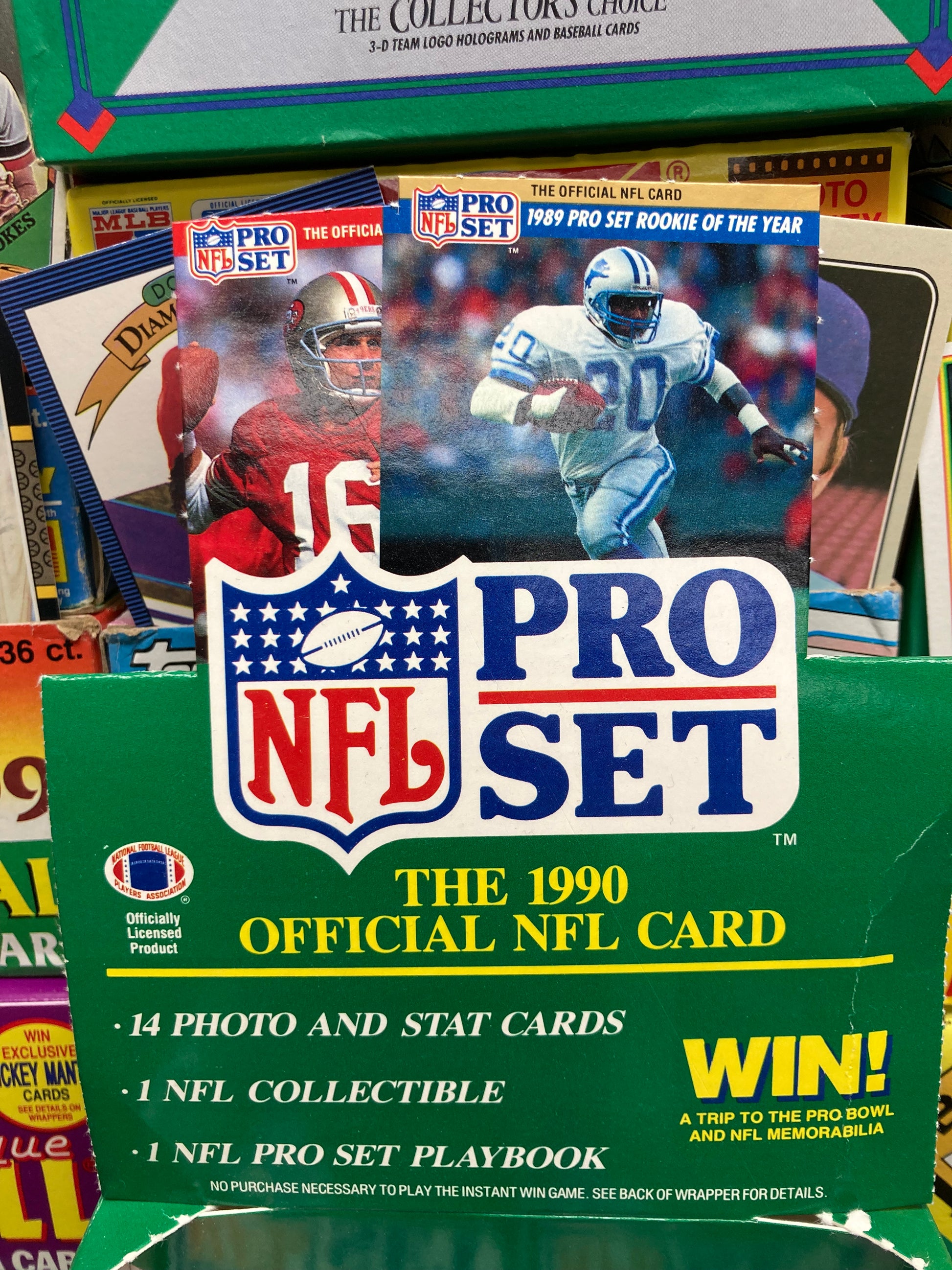 rare pro set football cards 1992 ProSet Series 1 Wax Pack Look for 4 Randomly Inserted Bonus Holograms Collect them all rare 1990 pro set football