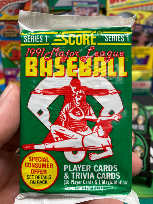 1991 Score Baseball Series 1 Pack