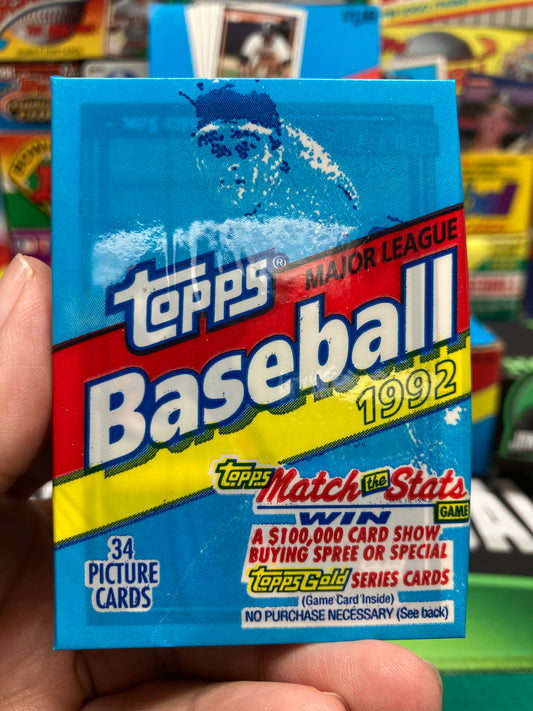 1992 Topps Baseball Cello Pack