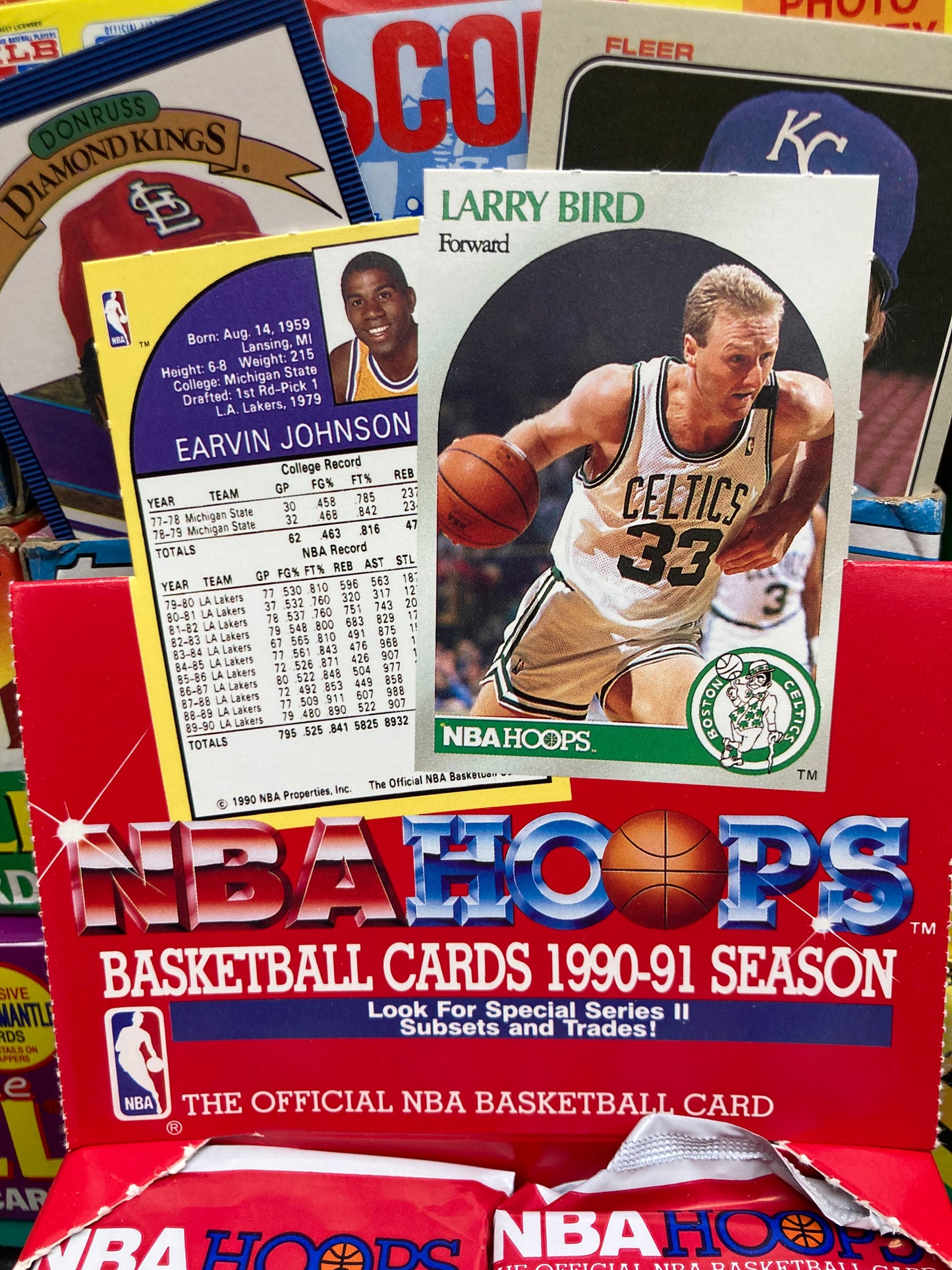 1991-92年シーズンのNBA HOOPSトレーディングカード未開封 2パック