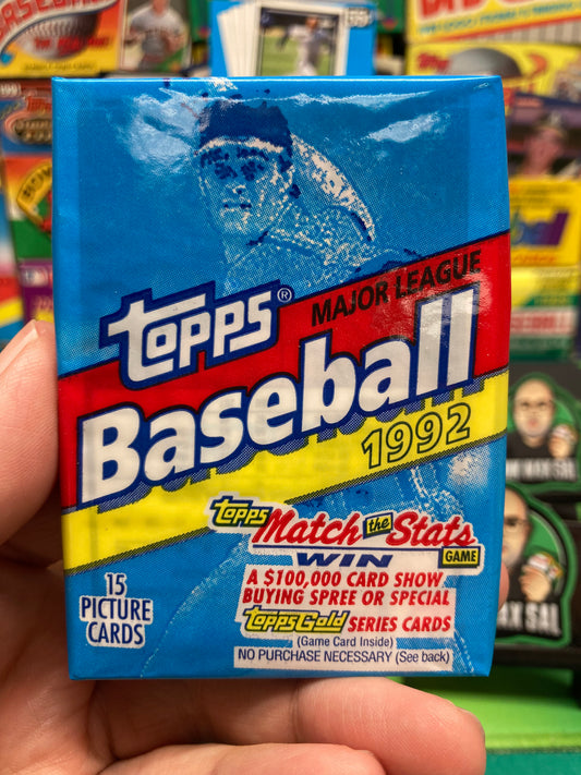 1992 Topps Baseball Pack