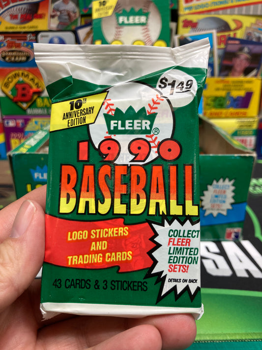 1990 Fleer Baseball Jumbo Cello Pack