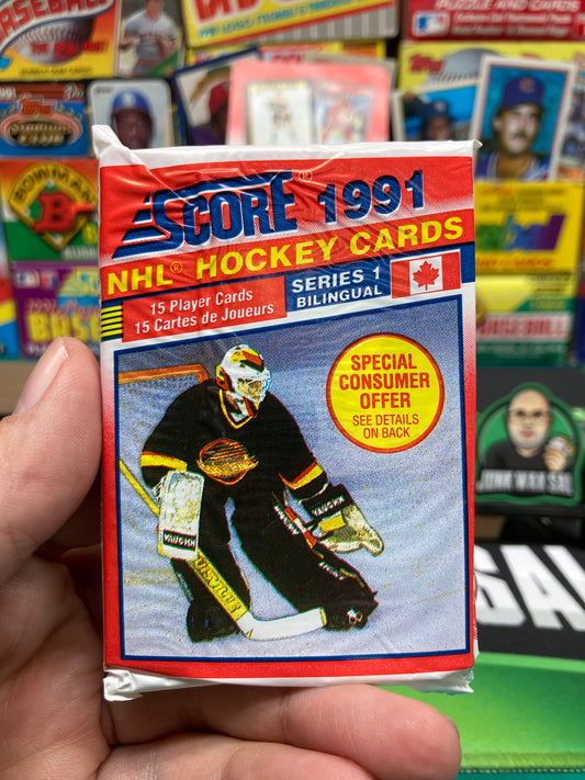1991-92 Score Canadian Bilingual Hockey Pack