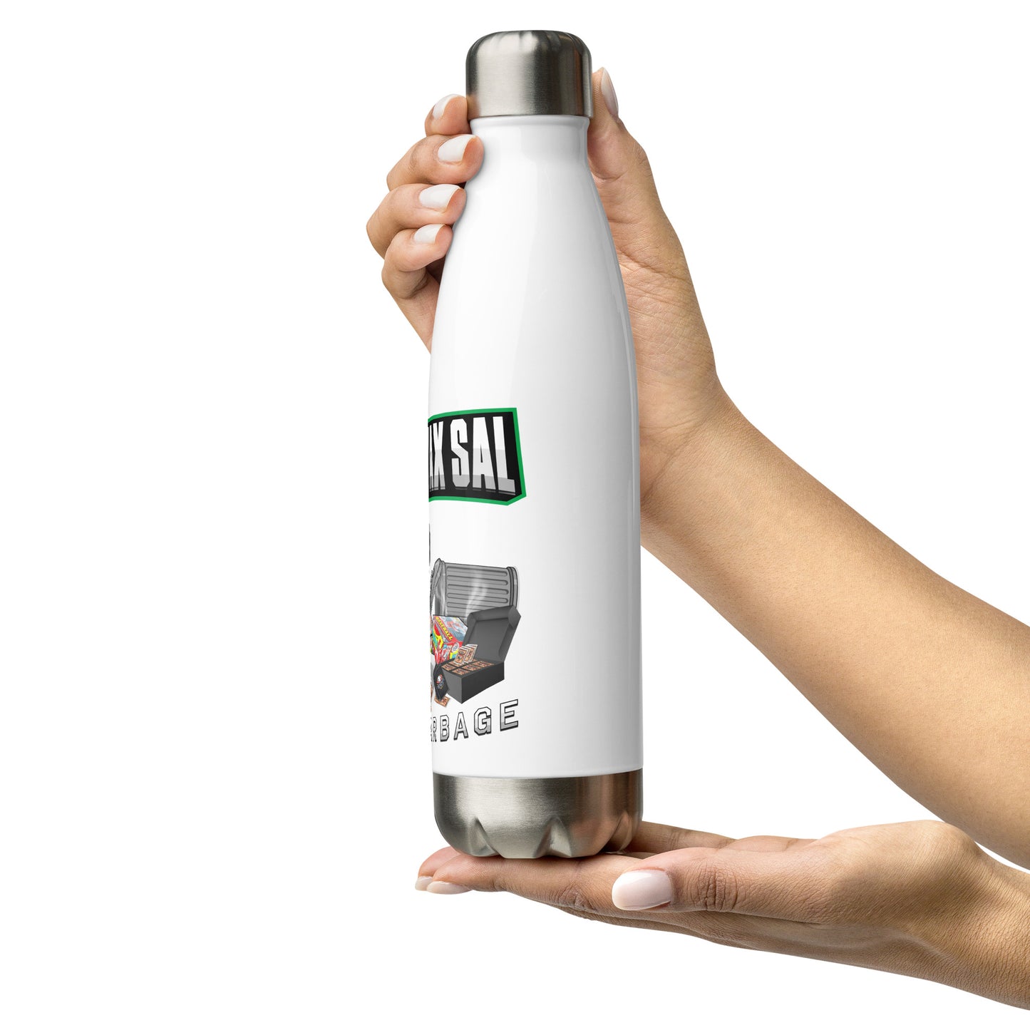 Junk Wax Sal - Hot Garbage - Stainless Steel Water Bottle