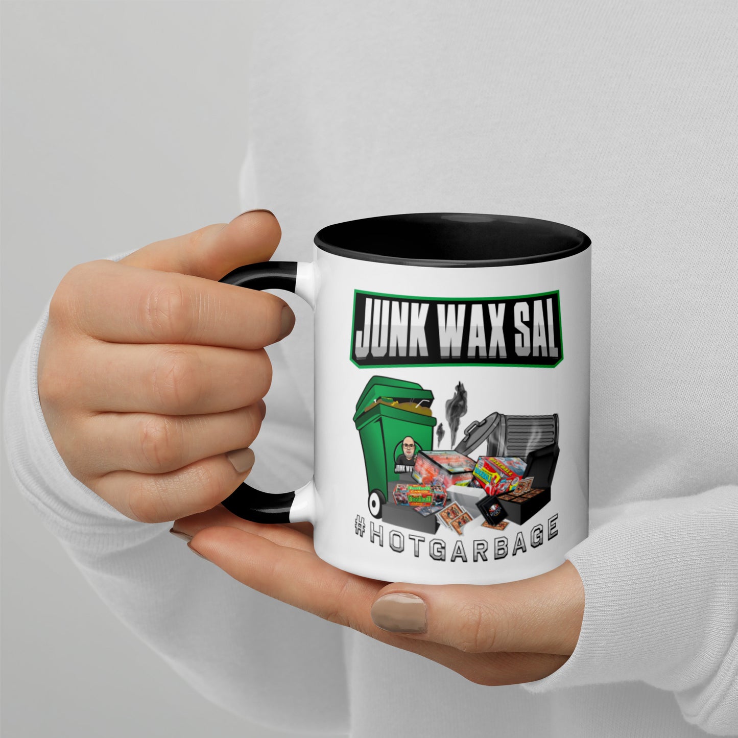 Junk Wax Sal - Hot Garbage - Mug with Color Inside